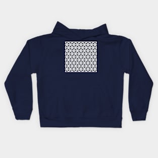 Grey Flower of life pattern Kids Hoodie